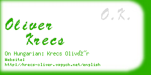 oliver krecs business card